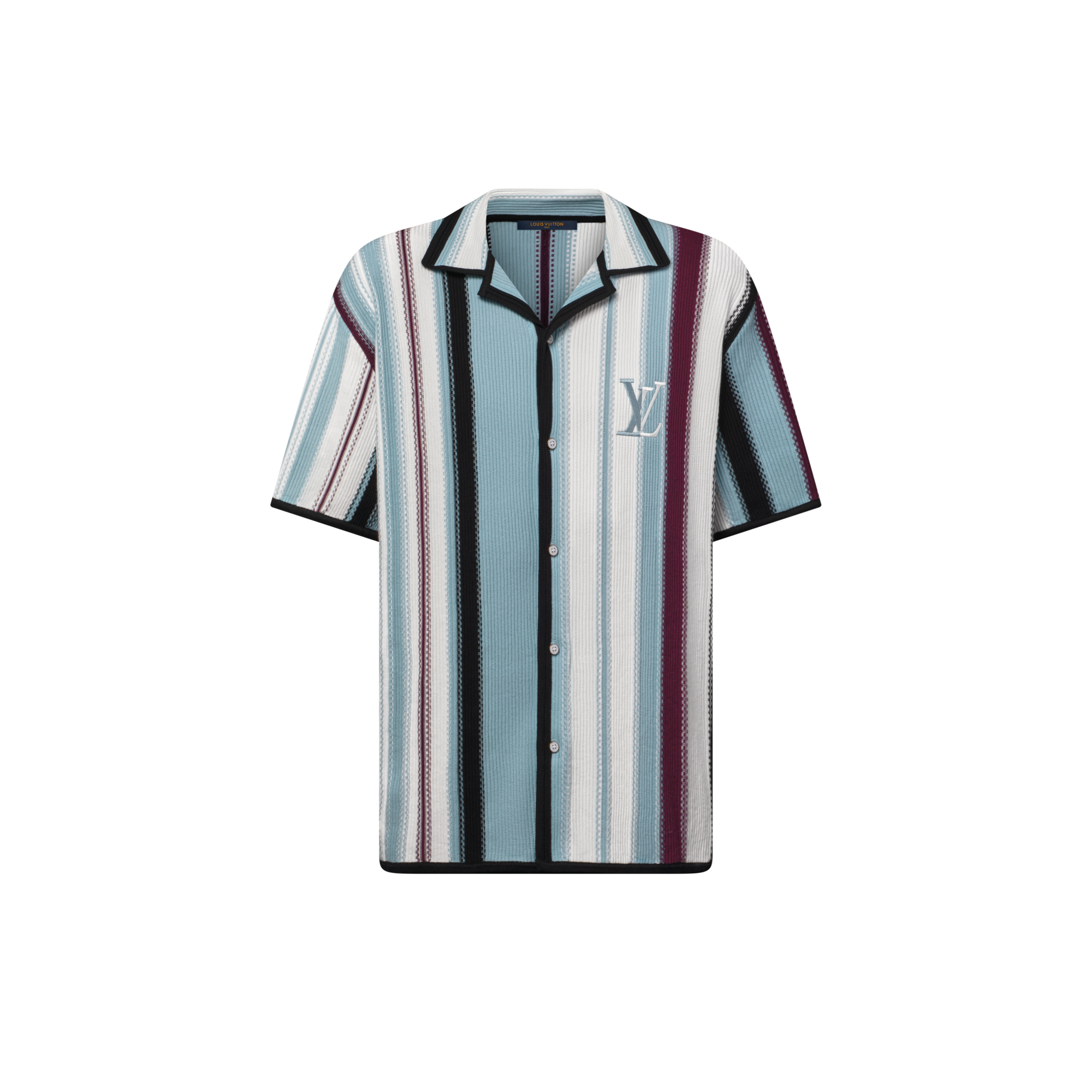 Camisa de Manga Curta Listrada com Crochê - Ready-to-Wear | LOUIS